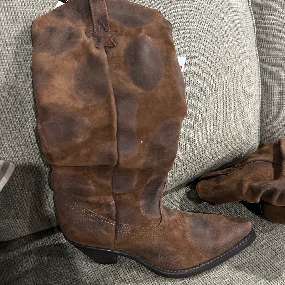 Dingo Brown Slouch Cowboy Boots